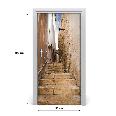 Self-adhesive door wallpaper Streets of israel