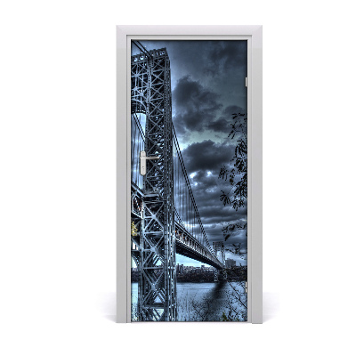 Self-adhesive door wallpaper The bridge of new york