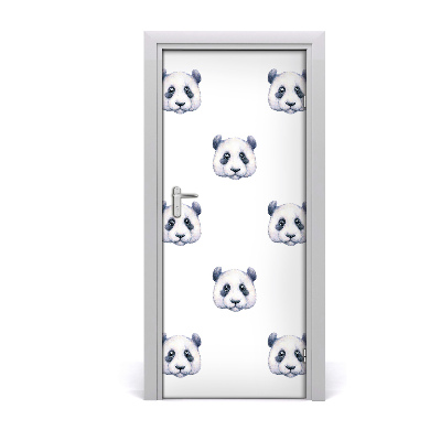 Self-adhesive door sticker Panda's wall