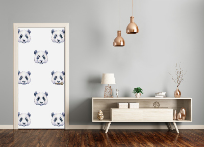 Self-adhesive door sticker Panda's wall