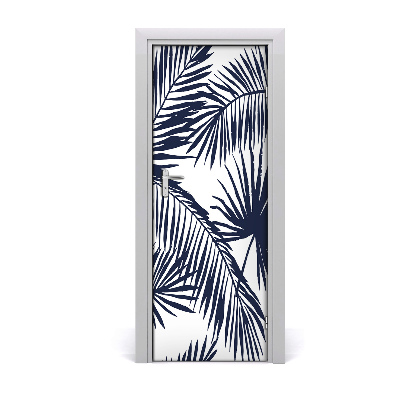 Self-adhesive door veneer Leaves of palm