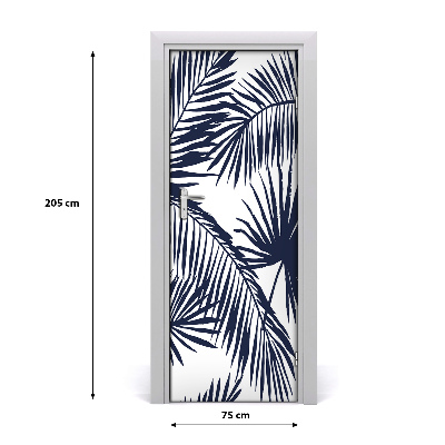 Self-adhesive door veneer Leaves of palm