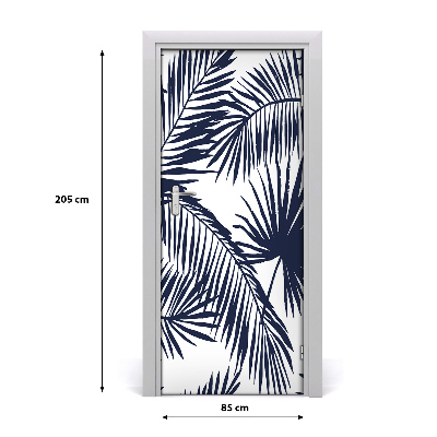 Self-adhesive door veneer Leaves of palm