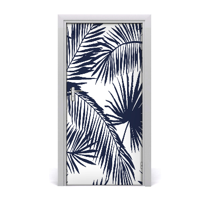 Self-adhesive door veneer Leaves of palm