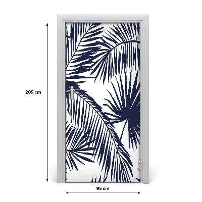 Self-adhesive door veneer Leaves of palm