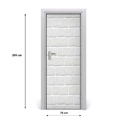 Door wallpaper Brick wall