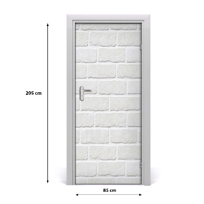 Door wallpaper Brick wall