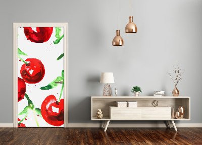 Self-adhesive door sticker Cherries