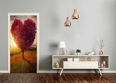 Self-adhesive door sticker Tree of heart