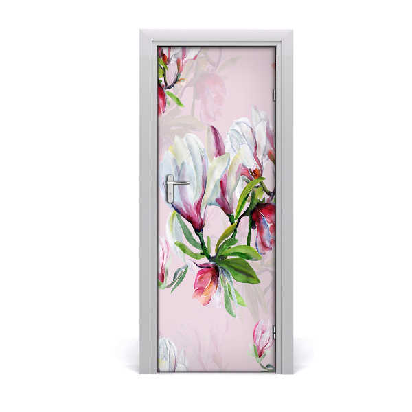 Self-adhesive door wallpaper Magnolia