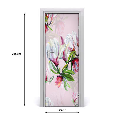 Self-adhesive door wallpaper Magnolia