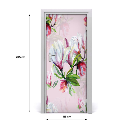 Self-adhesive door wallpaper Magnolia