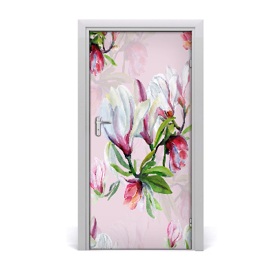 Self-adhesive door wallpaper Magnolia