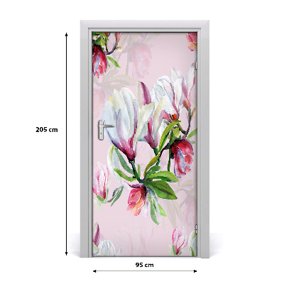 Self-adhesive door wallpaper Magnolia