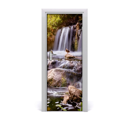 Self-adhesive door sticker Waterfall