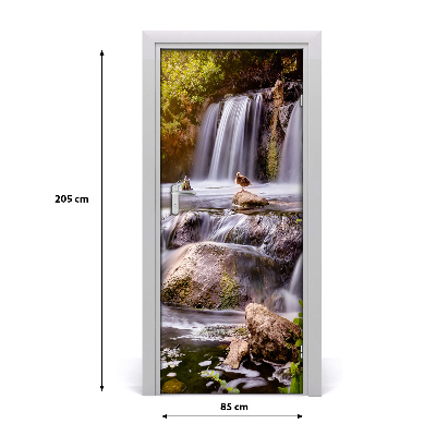 Self-adhesive door sticker Waterfall