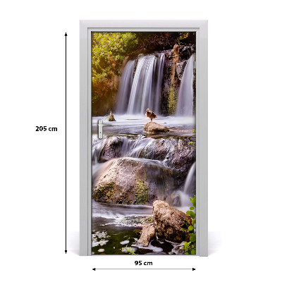 Self-adhesive door sticker Waterfall