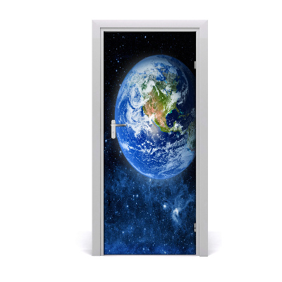 Self-adhesive door wallpaper Globe