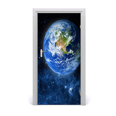 Self-adhesive door wallpaper Globe