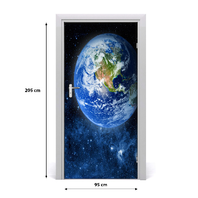 Self-adhesive door wallpaper Globe