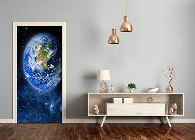 Self-adhesive door wallpaper Globe