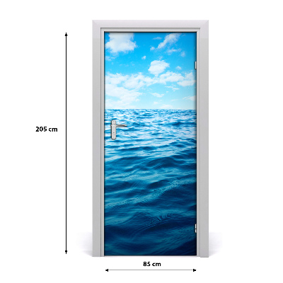 Self-adhesive door sticker Sea water