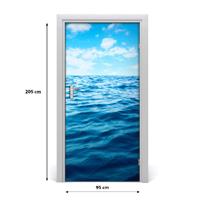 Self-adhesive door sticker Sea water