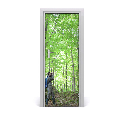 Door wallpaper People ornithologist