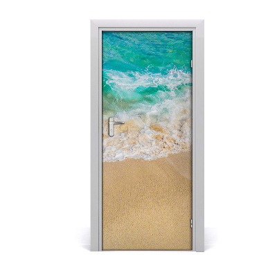 Self-adhesive door sticker Beach and sea