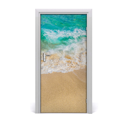 Self-adhesive door sticker Beach and sea