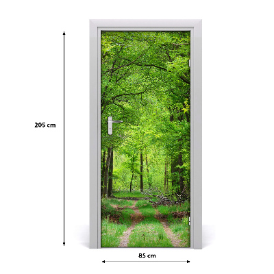 Self-adhesive door sticker Green forest