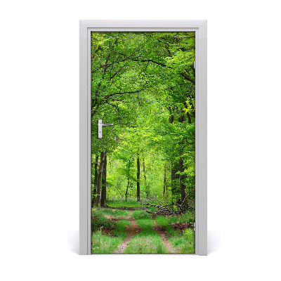 Self-adhesive door sticker Green forest