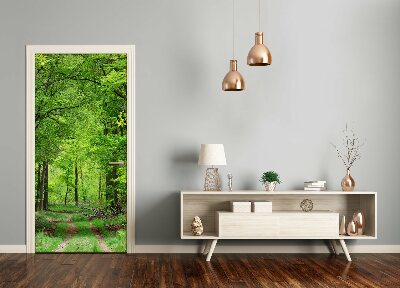 Self-adhesive door sticker Green forest