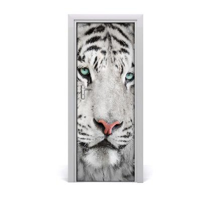 Self-adhesive door sticker White tiger