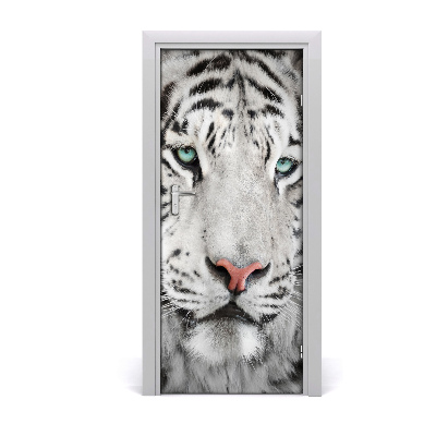 Self-adhesive door sticker White tiger