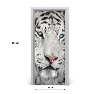 Self-adhesive door sticker White tiger