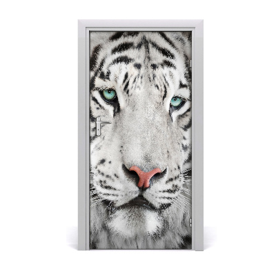 Self-adhesive door sticker White tiger