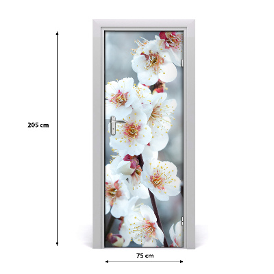 Self-adhesive door sticker Cherry blossoms