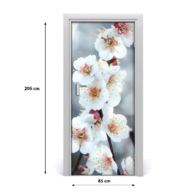 Self-adhesive door sticker Cherry blossoms