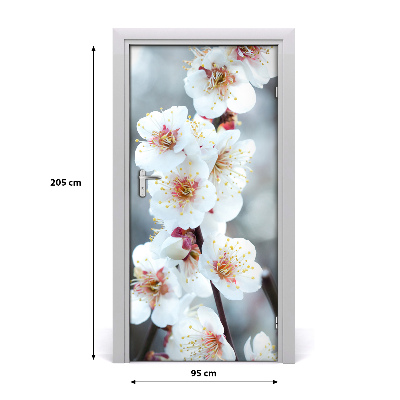 Self-adhesive door sticker Cherry blossoms