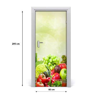 Self-adhesive door veneer Vegetables and fruits