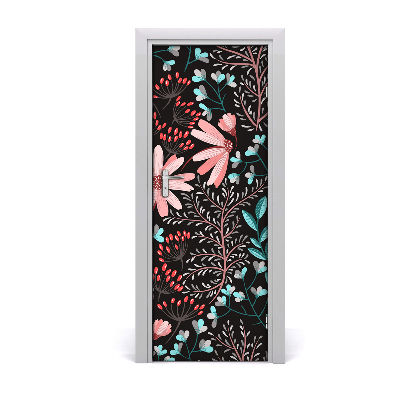 Self-adhesive door veneer Field flowers