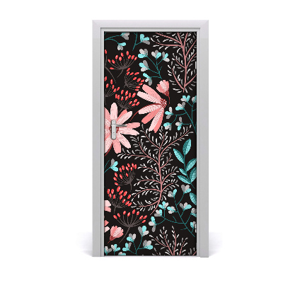 Self-adhesive door veneer Field flowers