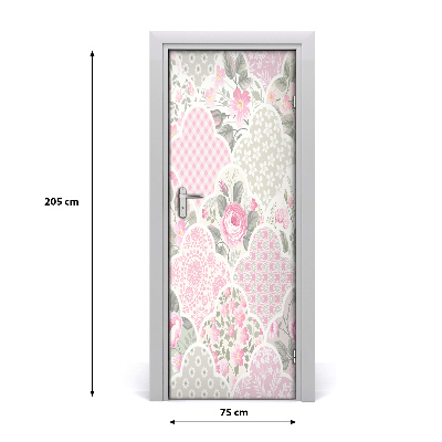 Self-adhesive door wallpaper Roses