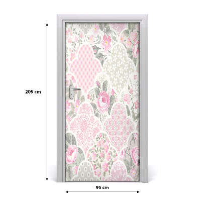 Self-adhesive door wallpaper Roses