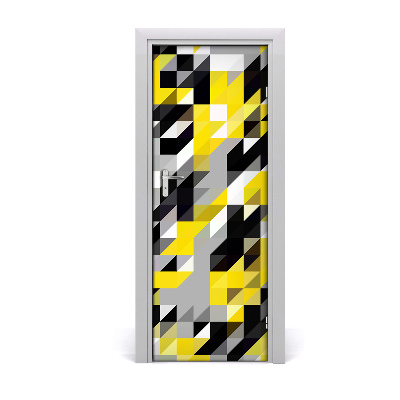 Self-adhesive door sticker Geometric background