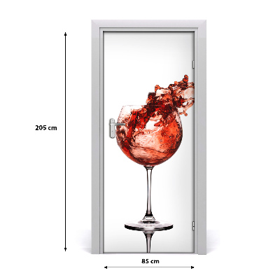 Self-adhesive door veneer A glass of wine