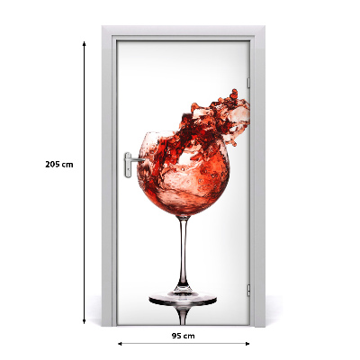 Self-adhesive door veneer A glass of wine