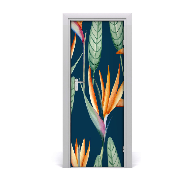 Self-adhesive door veneer Royal strelitzia