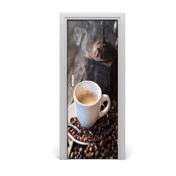 Self-adhesive door veneer Cup of coffee